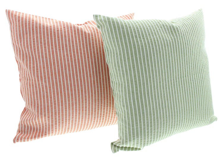 FRANK FLECHTWAREN | Kissenhülle Streifeneffekt, 2er Set, POLYESTER, BAUMWOLLE, 45 x 45 cm