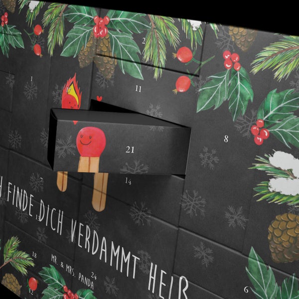 Mr. & Mrs. Panda Befüllbarer Adventskalender Streichhölzer - Schwarz
