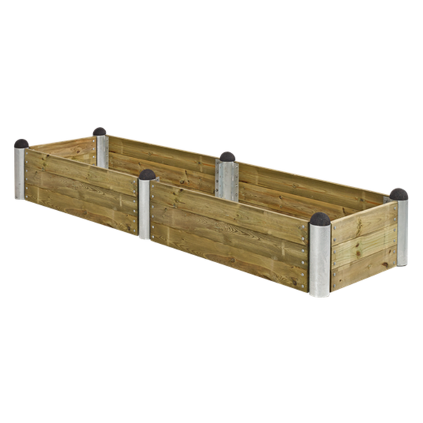 VERDELOOK Pflanzkasten Aus Imprägniertem Holz – 90x40x30 Cm, Vormontiert, Für Garten & Balkon