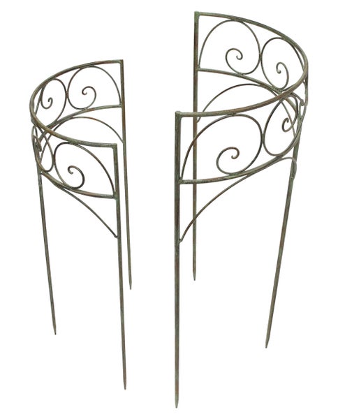 FRANK FLECHTWAREN | Pflanzenstütze Antik, 2er Set, METALL, 35 x 18 x65 cm, 45 x 22 x 76 cm