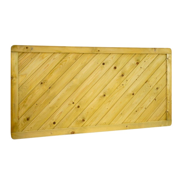 Holzelement mit Rahmen und diagonalen Brettern