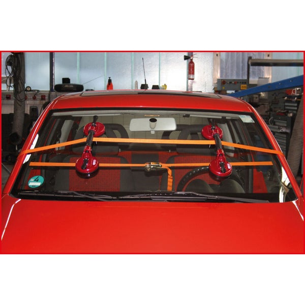 Windschutzscheiben-Montageset am Auto zur Befestigung der Windschutzscheibe.