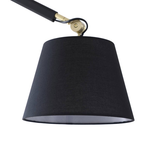 Lucande Deckenlampe Marvaine in Schwarz aus Metall (2 flammig, E27) - Textil Deckenleuchte Lampe Wohnzimmerleuchte