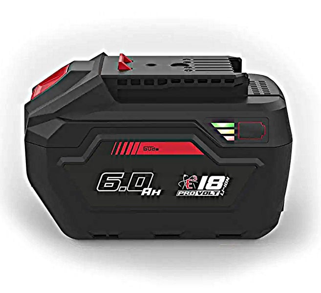 Güde Akku Pack AP 18-60, Li-Ion, 18 Volt, 6,0 Ah, Pro Volt Serie mit Ladestandsanzeige.