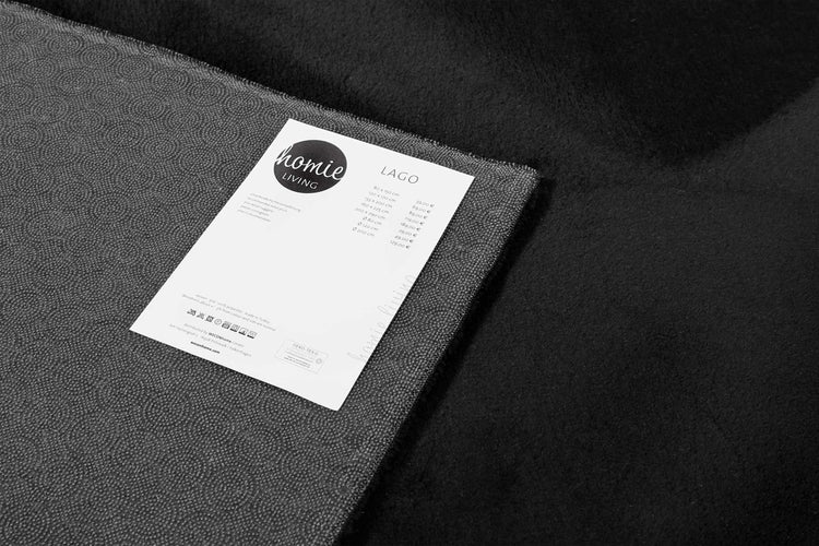 Kurzflor-Teppich Schwarz soft & weich Lago Homie Living 200x290 cm