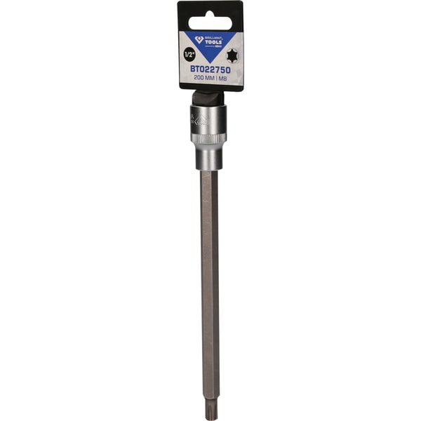 BRILLIANT TOOLS 1/2 RIBE-Bit-Stecknuss 200 mm lang M8 - BT022750