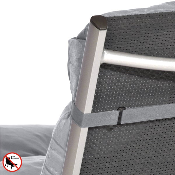Beautissu Flair RL Rollliegenauflage 190x60x8cm Hellgrau