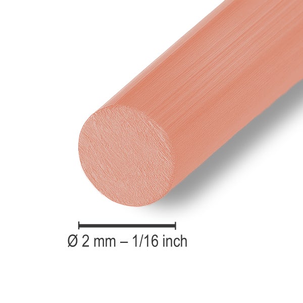 Rundprofil mit einem Durchmesser von 2 Millimetern.