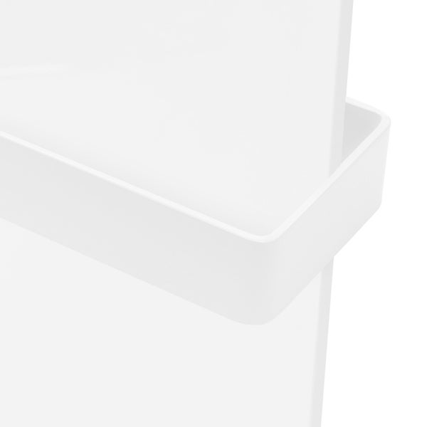LuxeBath Badheizkörper 1800x604 mm Weiß + 1x Handtuchhalter, Flach Einlagig Design Heizkörper Mittelanschluss Vertikal Planheizkörper Vertikalheizkörper Paneelheizkörper Flachheizkörper Heizwand
