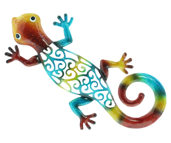 FRANK FLECHTWAREN | Gecko Rainbow, 16 x 1,5 x 31,5 cm, METALL