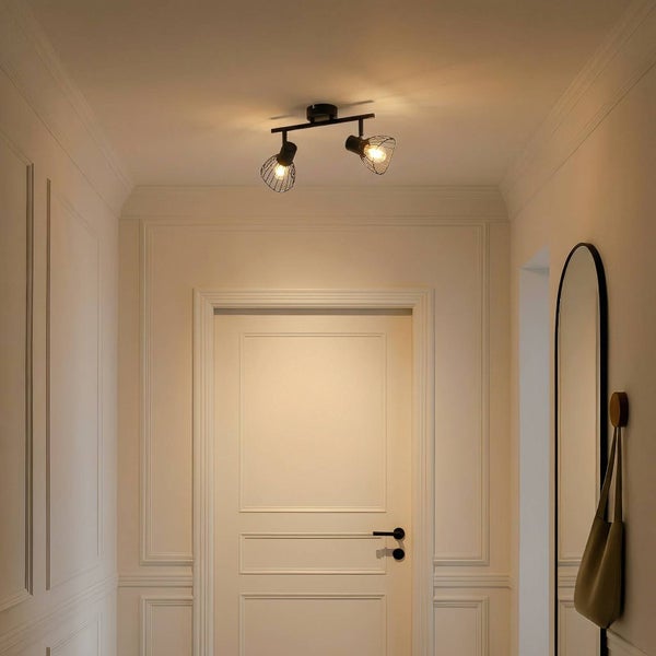 Deckenleuchte mit zwei Strahlern im Flur