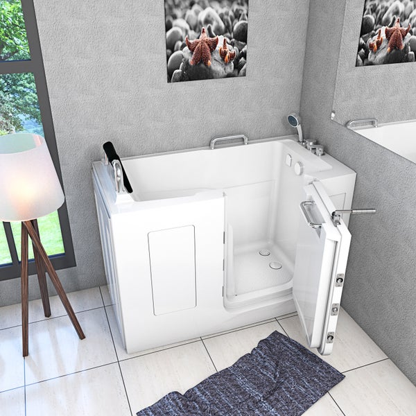 Sitzbadewanne Senioren Wanne mit Tür S07-C-R 140x76cm