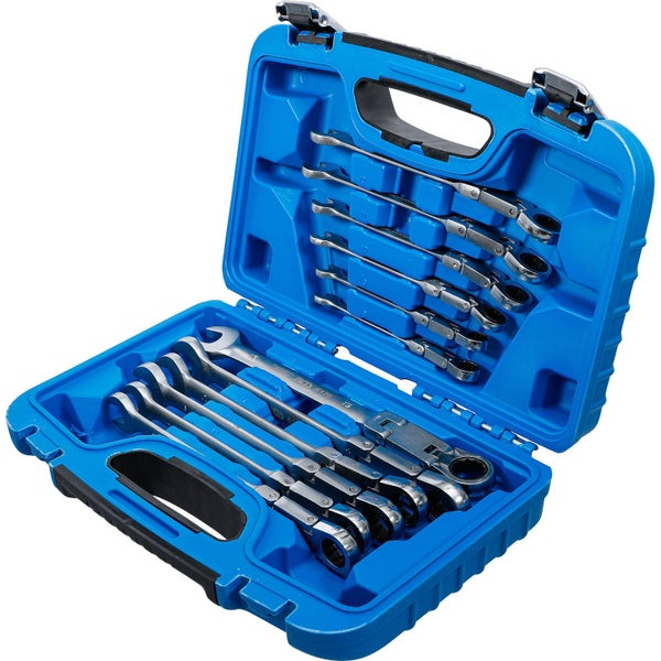 Ratschenschlüssel Set in blauem Werkzeugkoffer