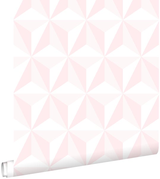 ESTAhome Tapete 3D-Muster Hellrosa - 53 cm x 10,05 m - 138911
