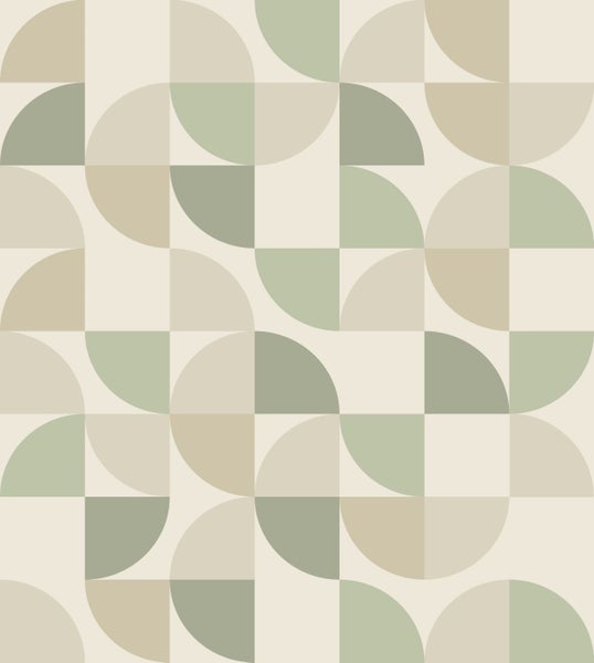 Tapete mit geometrischem Halbkreis Muster