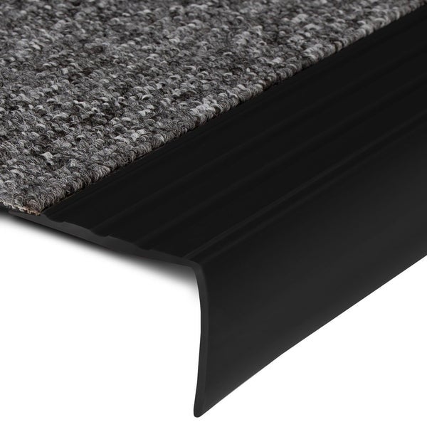 FLOORDIREKT Stufenkantenprofil Michigan - Treppenkantenprofil - Schwarz - 4,5 x 4,2 x 100 cm
