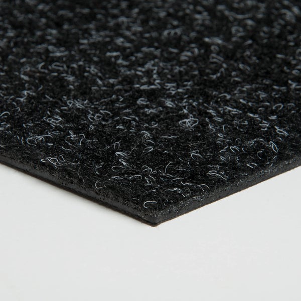 Nadelfilz Teppichfliesen für Messe und Büro Teppich Fliesen selbstliegend in Schwarz ideal als Messeteppich Schatex Filzfliesen in 50x50 cm