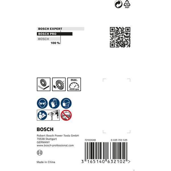Bosch PRO Metal clean Scheibenbürste 80 x 0,20 mm gerader Schaft - 2608622130