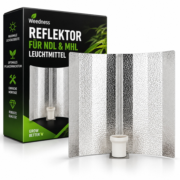 Weedness Reflektor für Natriumdampf und Halogen Metalldampflampen mit E40 Fassung für die Pflanzenbeleuchtung inklusive Produktverpackung