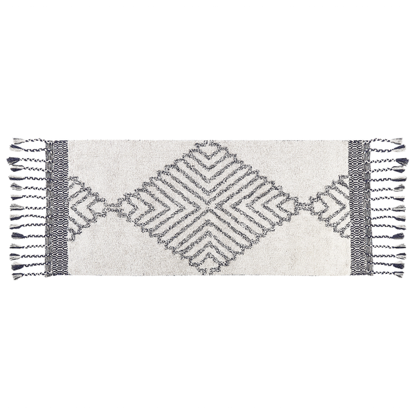 Teppich ERAY Hellbeige 80 x 150 cm Baumwolle