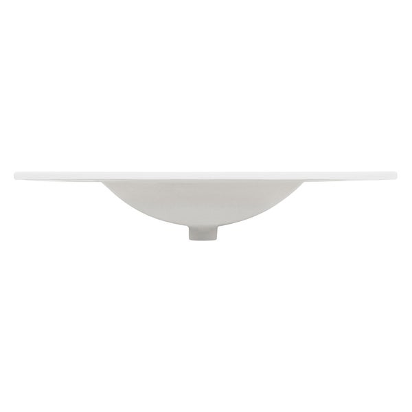 ECD Germany Waschbecken Waschtisch 810 x 465 x 175 mm Keramik Weiß Einbaubecken Einbauwaschbecken Waschschale Handwaschbecken Einbauwaschtisch Aufsatzwaschbecken Spülbecken Wasserfall Waschschüssel
