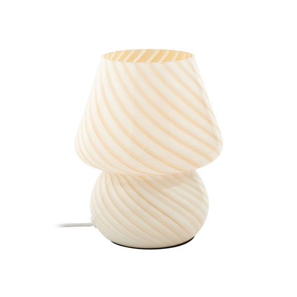 Tischleuchte im Pilzdesign mit Spiralmuster