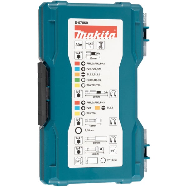 Makita Bit- und Nüsse Set im geöffneten Koffer