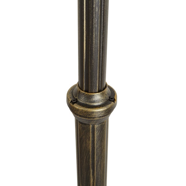 Stabiler Metallstandmast mit geriffeltem Design und dekorativem Verbindungsstück