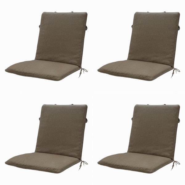 Stuhlauflage Stapelstuhl Taupe Canvas Eco+ - Ca. 97x49 cm - 4er-Set