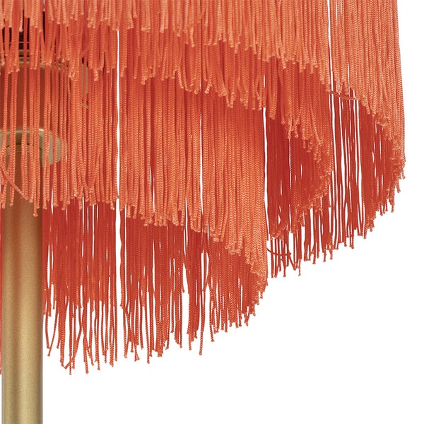 Detailansicht eines Lampenschirms mit Fransen