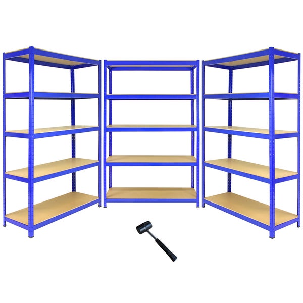 3 x T-Rax Lagerregal 180cm x 120cm x 45cm Blau