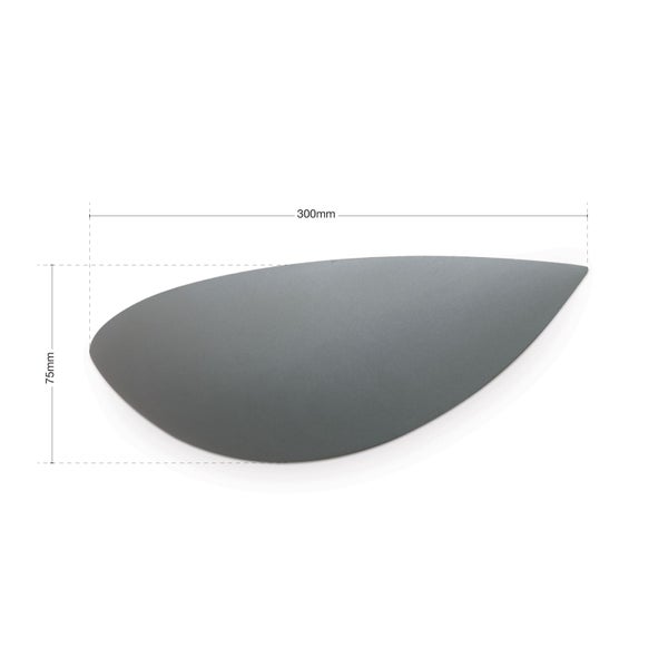 LED Keramik Wandleuchte Gypsum Grau