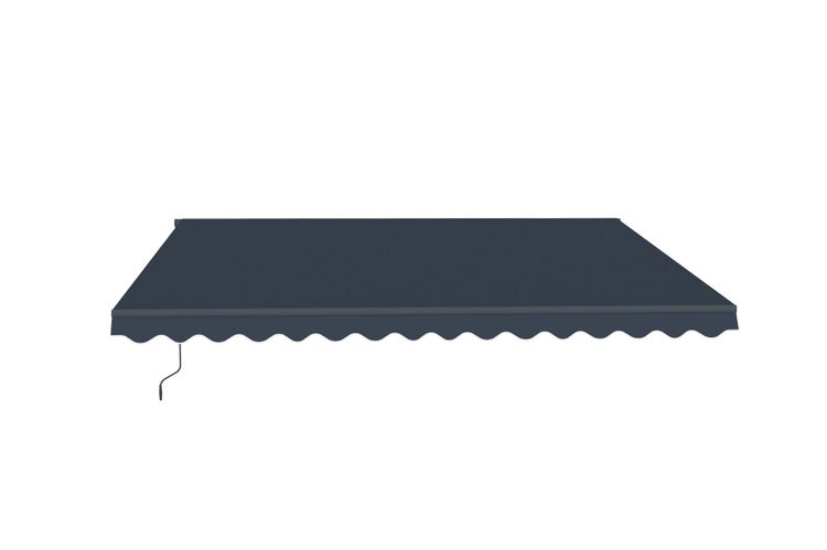 Einteilige Markise Grau VECCHIO 4m x 3m - Premium-Canvas 320 g/m²