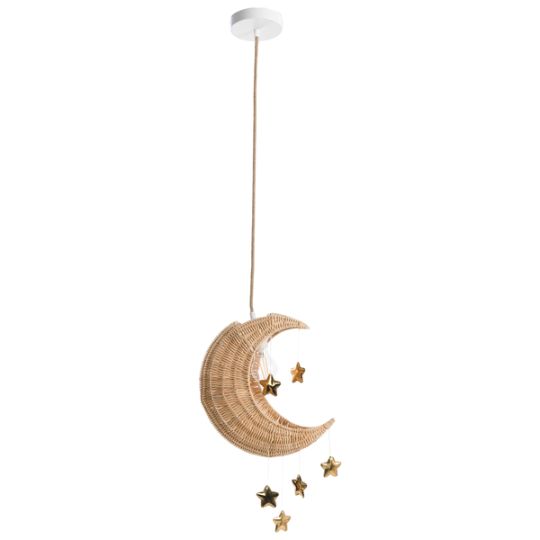 Hängeleuchte Mond ORCHON Rattan Naturfarben