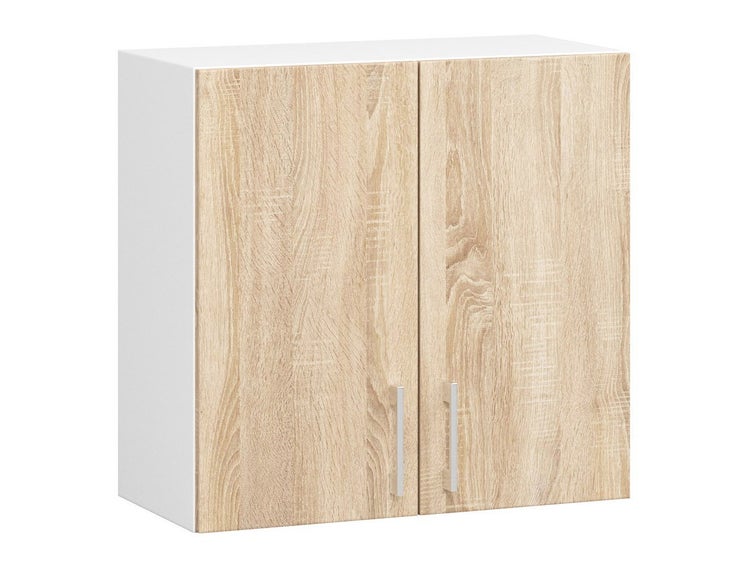 Hängeschrank mit zwei Türen und Holzdekor