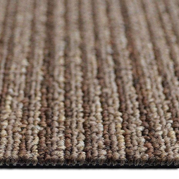 FLOORDIREKT Teppichfliese Berlin - Selbstliegend -  50x50 cm - Braun-Beige