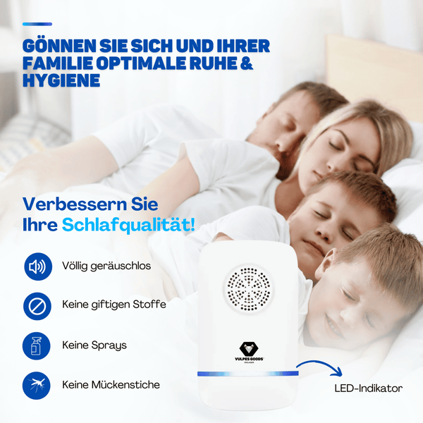 Vulpes Goods Ultraschall-Mäuseabwehr  – Schädlingsbekämpfungslösung – Elektrische Steckdose – 4 Stück