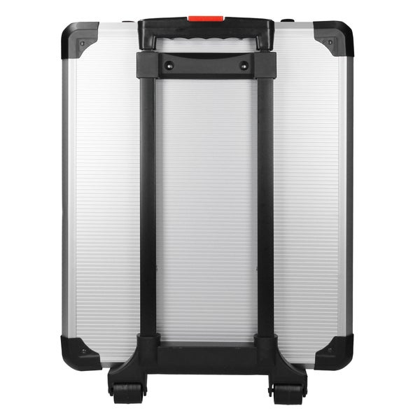 ECD Germany Alu Werkzeugkoffer 949 teilig Qualitätswerkzeug, Silber, Chrom-Vanadium Stahl, 4 Ebenen, mit Rollen, Werkzeugkasten Werkzeugkiste Werkzeugtasche Werkzeugbox Werkzeug-Set Werkzeug Trolley