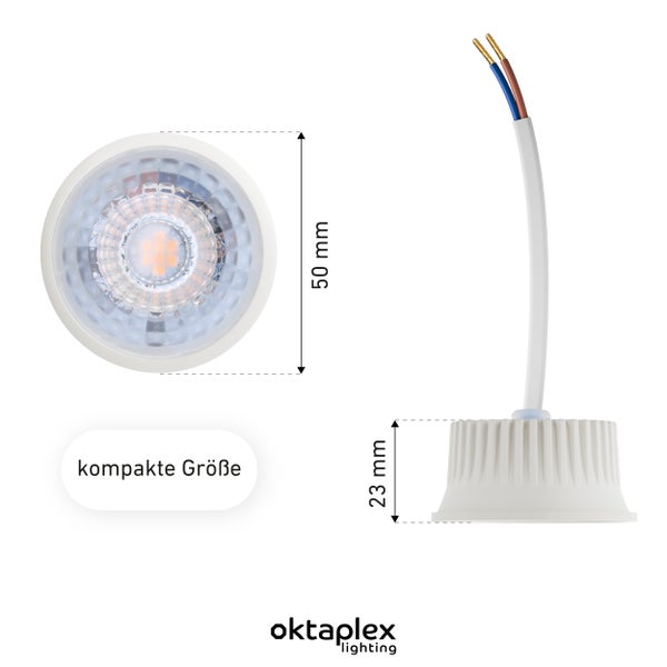 LED Module flach 345lm 3000K Warmweiß 1,9 W GU10 Ersatz Leuchtmittel für Einbauspots einfach zu installieren Deckenspots