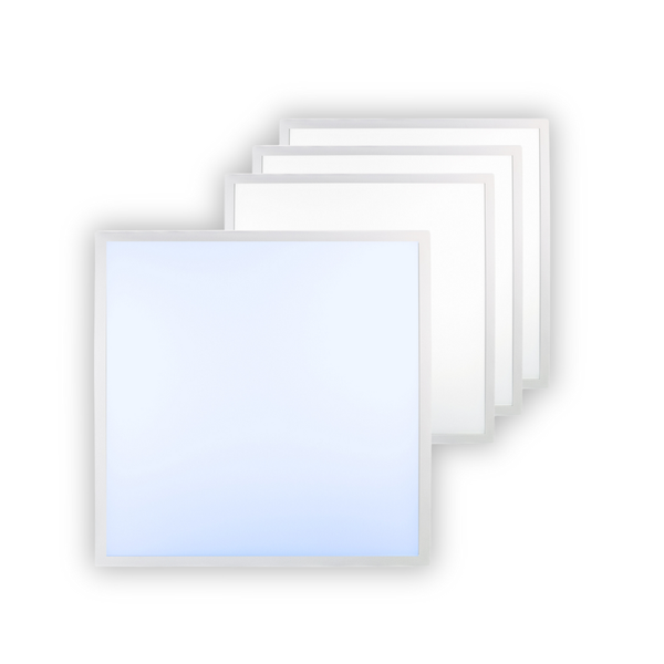 ENOVALITE LED Panel 4er Set 62x62cm | 36W 6000K Kaltweiß | Ultra-flach mit Philips Driver – Für Innenräume