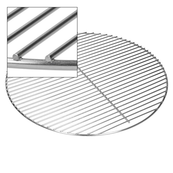 ECD Germany Runder Edelstahl Grillrost mit abnehmbarer Griff Ø 54,5 cm - robust & rostfrei - für Kugelgrill Grillkamin Buschbeck Gasgrill Feuerschalen Feuerkorb - Edelstahlgrillrost Rundgrill Grill
