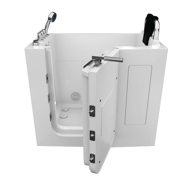 Begehbare Badewanne mit offener Tür für einfachen Einstieg