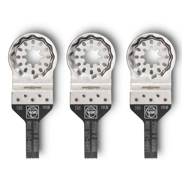 Drei Starlock Sägeblätter für Holz und Nägel