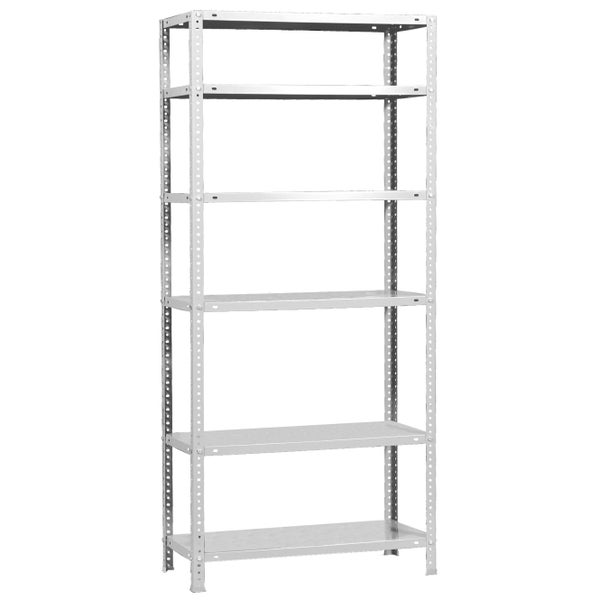 PROREGAL Schraubregal Panda Tall HxBxT 200 x 100 x 40 cm 6 Fachböden Fachlast 75 kg Weiß