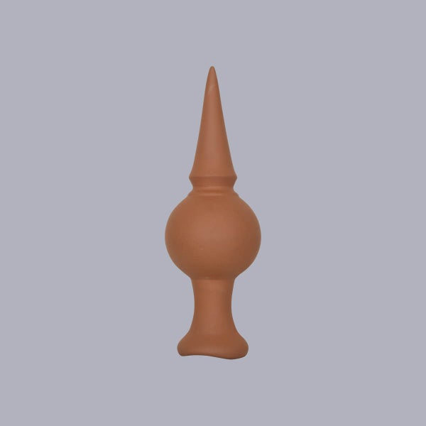 Firstspitze aus Terrakotta für die Dachgestaltung.