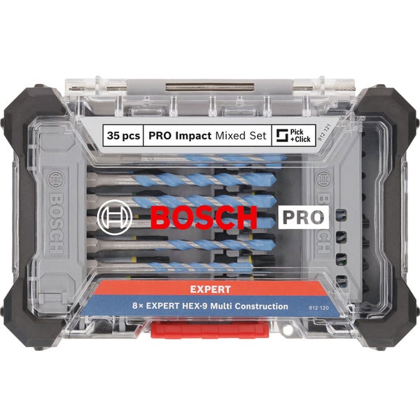 Bosch PRO Impact Schrauberbits und Multi Construction Bohrer Mixed Set 35-tlg. - 2608522518