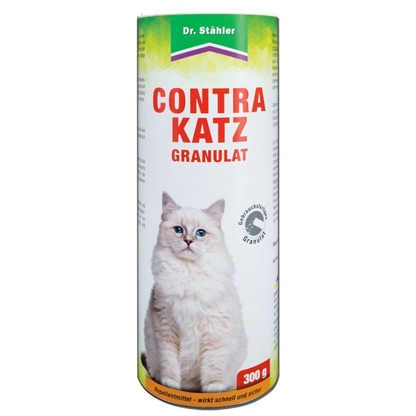 Contra Katz Granulat zur Abwehr von Katzen, Hunden und Kaninchen, Tierabwehr für Garten, Terrasse, Beete, Hauswand und Rasen, Duftbarriere gegen Verunreinigungen, Fernhaltemittel