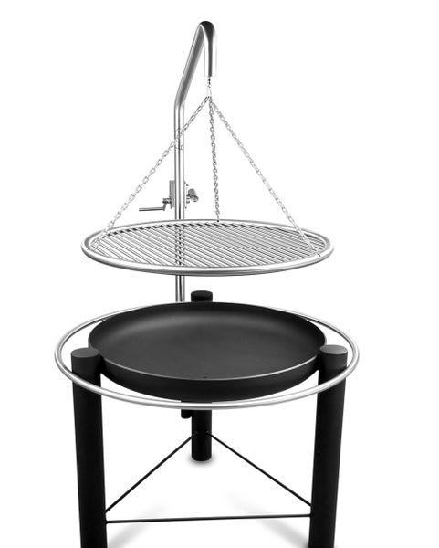 Libatherm hoher Schwenkgrill 70 cm Stahl und Edelstahl Grillgalgen und Feuerschale