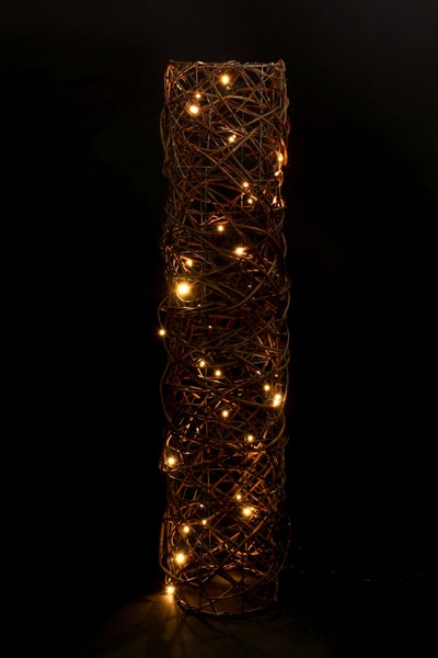 FRANK FLECHTWAREN | LED-Säule Lichterzauber, WEIDE, METALL, ca. Ø 25 x 110 cm, Zuleitung 130 cm, nur für den Innenbereich geeignet