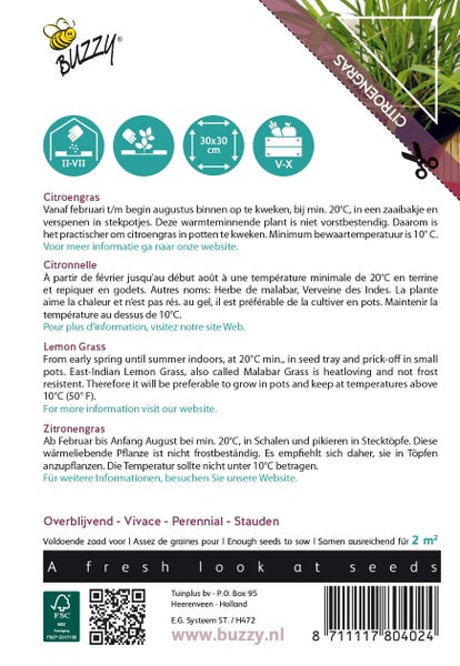 Zitronengras-Samenpackung